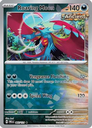 SV Prismatic Evolutions 065/131 Roaring Moon (Master Ball Pattern) - Holofoil - Rare