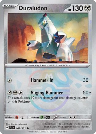 SV Prismatic Evolutions 069/131 Duraludon (Master Ball Pattern) - Holofoil - Common