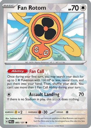SV Prismatic Evolutions 085/131 Fan Rotom (Master Ball Pattern) - Holofoil - Common