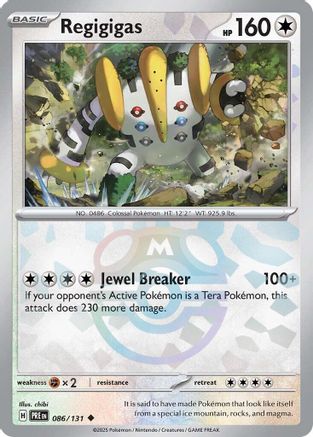 SV Prismatic Evolutions 086/131 Regigigas (Master Ball Pattern) - Holofoil - Uncommon
