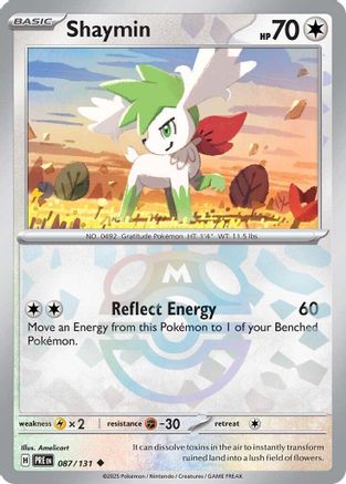 SV Prismatic Evolutions 087/131 Shaymin (Master Ball Pattern) - Holofoil - Uncommon
