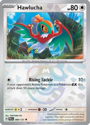 SV Prismatic Evolutions 089/131 Hawlucha (Master Ball Pattern) - Holofoil - Uncommon