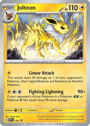 SV Scarlet & Violet Promo Cards 169 Jolteon - Holofoil - Promo