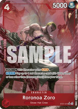 Starter Deck EX Gear 5 ST21-015 Roronoa Zoro (Parallel) (ST21-015) - Foil - Super Rare