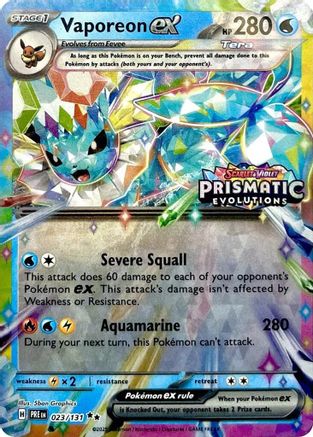Miscellaneous Cards & Products 023/131 Vaporeon ex - Holofoil - Promo