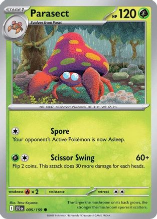 SV09 Journey Together 005/159 Parasect - Reverse Holofoil - Common