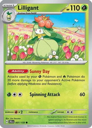 SV09 Journey Together 007/159 Lilligant - Reverse Holofoil - Common