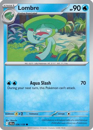 SV09 Journey Together 036/159 Lombre - Reverse Holofoil - Common