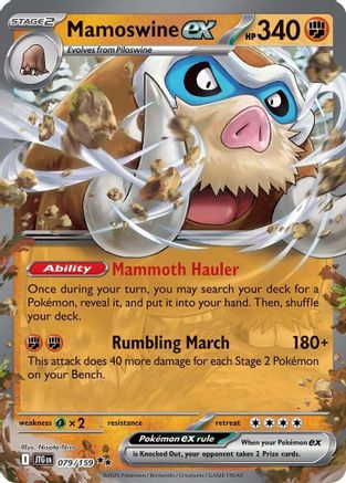 SV09 Journey Together 079/159 Mamoswine ex - Holofoil - Double Rare