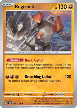 SV09 Journey Together 082/159 Regirock - Reverse Holofoil - Rare