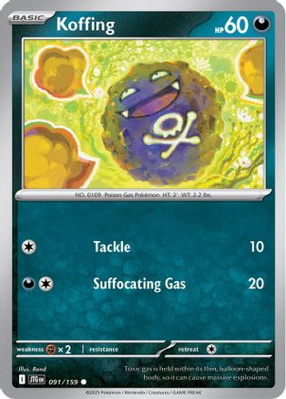 SV09 Journey Together 091/159 Koffing - Reverse Holofoil - Common
