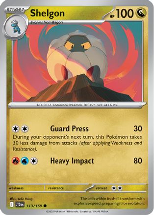 SV09 Journey Together 113/159 Shelgon - Reverse Holofoil - Common
