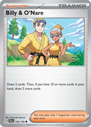 SV09 Journey Together 142/159 Billy & O'Nare - Reverse Holofoil - Common