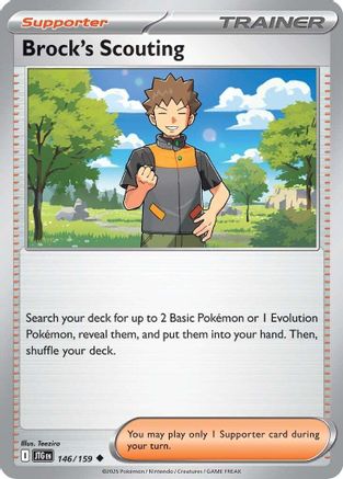 SV09 Journey Together 146/159 Brock's Scouting - Uncommon