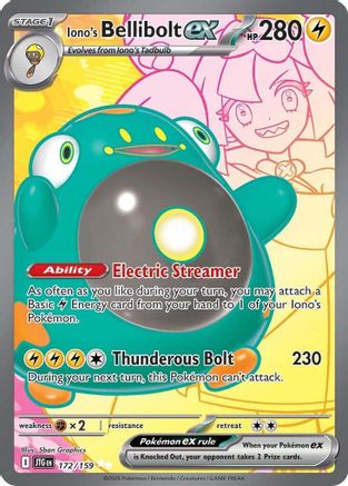 SV09 Journey Together 172/159 Iono's Bellibolt ex - Holofoil - Ultra Rare