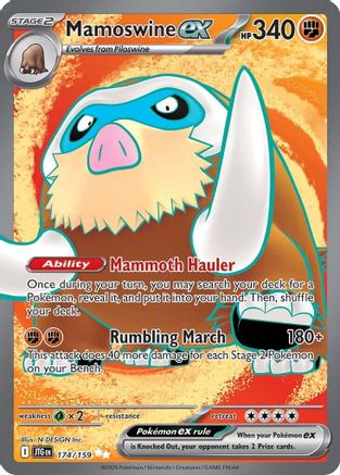 SV09 Journey Together 174/159 Mamoswine ex - Holofoil - Ultra Rare