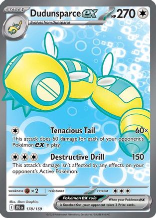 SV09 Journey Together 178/159 Dudunsparce ex - Holofoil - Ultra Rare