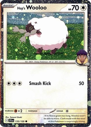 Miscellaneous Cards & Products 135/159 Hop's Wooloo - Holofoil - Common