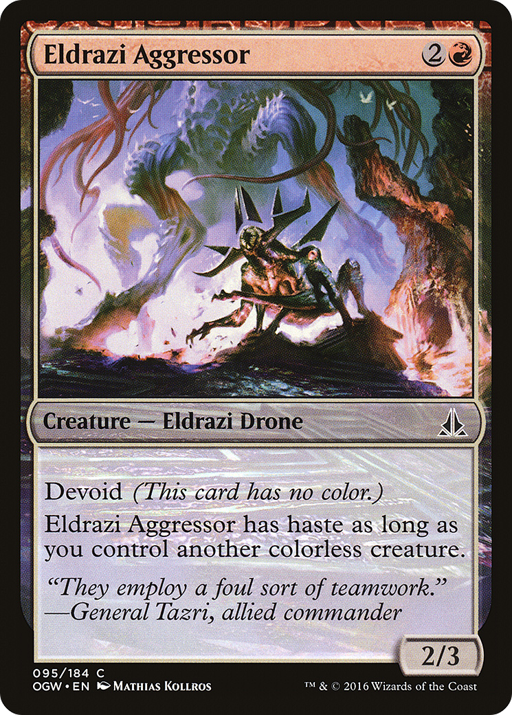 Oath of the Gatewatch - (OGW-095) - Eldrazi Aggressor: (devoid)