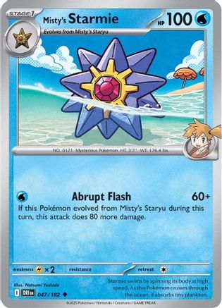 SV10 Destined Rivals 047/182 Misty's Starmie - Reverse Holofoil - Uncommon