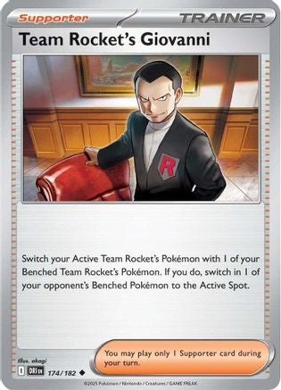 SV10 Destined Rivals 174/182 Team Rocket's Giovanni - Reverse Holofoil - Uncommon