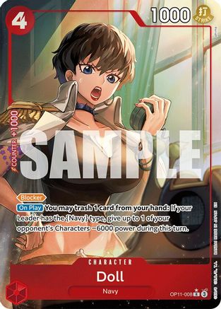A Fist of Divine Speed OP11-008 Doll (Alternate Art) (OP11-008) - Foil - Rare