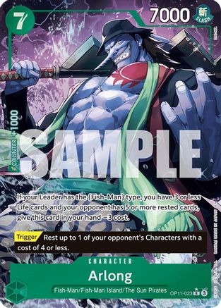 A Fist of Divine Speed OP11-023 Arlong (Alternate Art) (OP11-023) - Foil - Rare