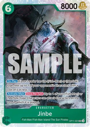 A Fist of Divine Speed OP11-031 Jinbe (031) (OP11-031) - Foil - Super Rare