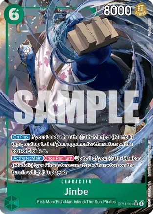 A Fist of Divine Speed OP11-031 Jinbe (031) (Alternate Art) (OP11-031) - Foil - Super Rare