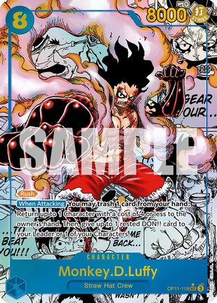 A Fist of Divine Speed OP11-118 Monkey.D.Luffy (118) (Manga) (OP11-118) - Foil - Secret Rare