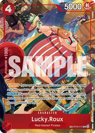 A Fist of Divine Speed OP09-015 Lucky.Roux (TR) - Foil - Treasure Rare