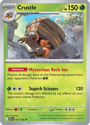 SV10 Destined Rivals 012/182 Crustle - Holofoil - Rare