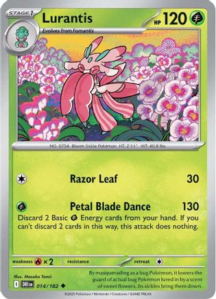 SV10 Destined Rivals 014/182 Lurantis - Reverse Holofoil - Uncommon