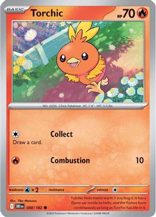SV10 Destined Rivals 040/182 Torchic - Reverse Holofoil - Common