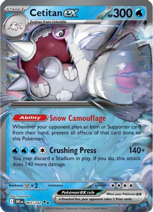 SV10 Destined Rivals 065/182 Cetitan ex - Holofoil - Double Rare