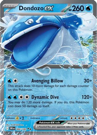 SV10 Destined Rivals 066/182 Dondozo ex - Holofoil - Double Rare