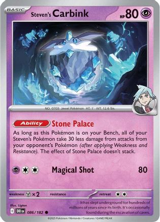 SV10 Destined Rivals 086/182 Steven's Carbink - Common