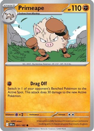 SV10 Destined Rivals 091/182 Primeape - Common