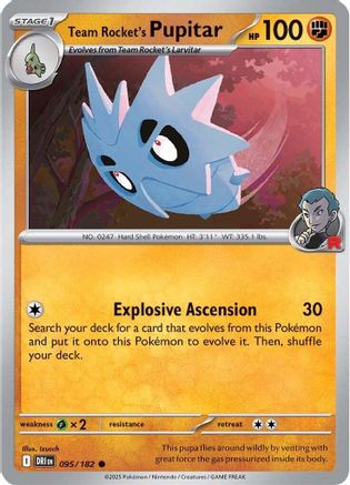 SV10 Destined Rivals 095/182 Team Rocket's Pupitar - Common