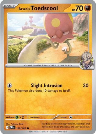 SV10 Destined Rivals 109/182 Arven's Toedscool - Common