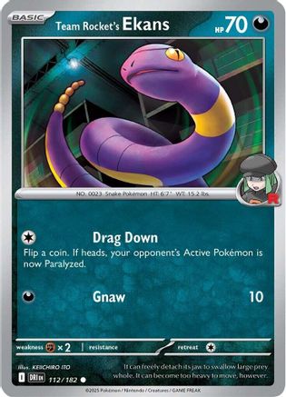 SV10 Destined Rivals 112/182 Team Rocket's Ekans - Reverse Holofoil - Common