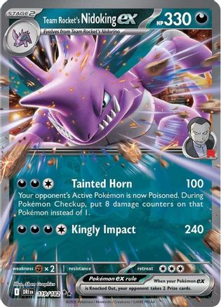 SV10 Destined Rivals 119/182 Team Rocket's Nidoking ex - Holofoil - Double Rare