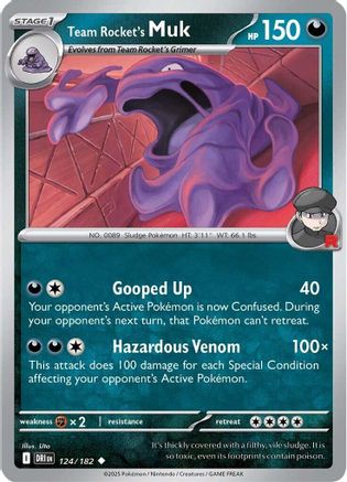 SV10 Destined Rivals 124/182 Team Rocket's Muk - Reverse Holofoil - Uncommon