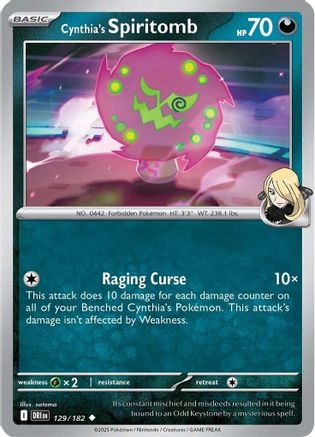SV10 Destined Rivals 129/182 Cynthia's Spiritomb - Uncommon