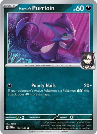 SV10 Destined Rivals 130/182 Marnie's Purrloin - Common
