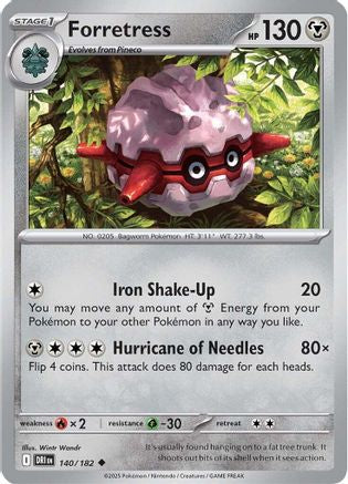 SV10 Destined Rivals 140/182 Forretress - Reverse Holofoil - Uncommon