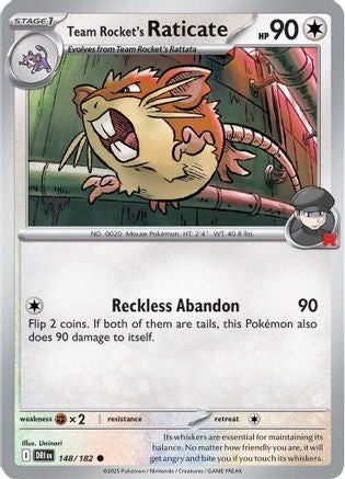 SV10 Destined Rivals 148/182 Team Rocket's Raticate - Common
