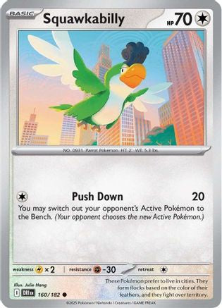 SV10 Destined Rivals 160/182 Squawkabilly - Reverse Holofoil - Common