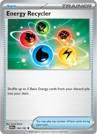 SV10 Destined Rivals 164/182 Energy Recycler - Reverse Holofoil - Uncommon