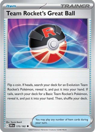 SV10 Destined Rivals 175/182 Team Rocket's Great Ball - Reverse Holofoil - Uncommon